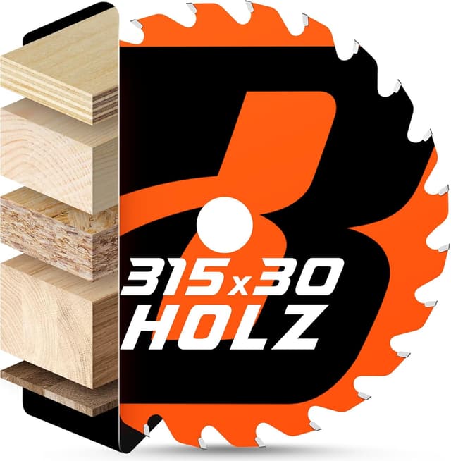 Detalle de BAUBECK Sägeblatt 315x30 für schnellen Schnitt in Holz – 30 Zähne