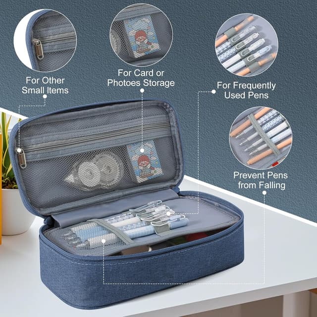 Detalle 1 de Gigmeta Federmäppchen 80 Stifte Blau