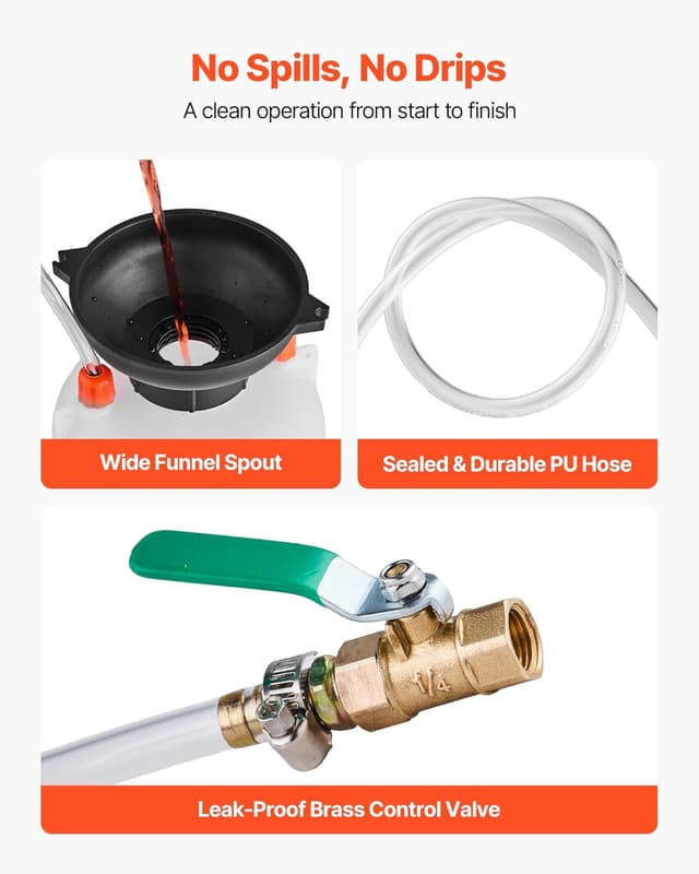 Detalle 2 de Pompe de remplissage VEVOR pour huile de transmission, manuelle 3 L avec réservoir PEHD