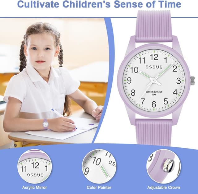 Detalle 2 de OSDUE Montre Enfant 50 M étanche