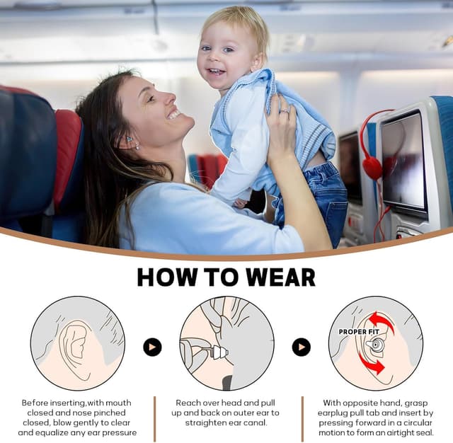Thumbnail 6 de Naiicute Ohrstöpsel Flugzeuge 25 dB