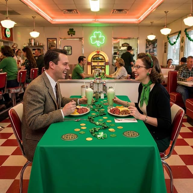 Detalle 2 de pepmily 8-Pack Green Rectangular Tablecloth (60x126 Inch) for 8-Foot Tables