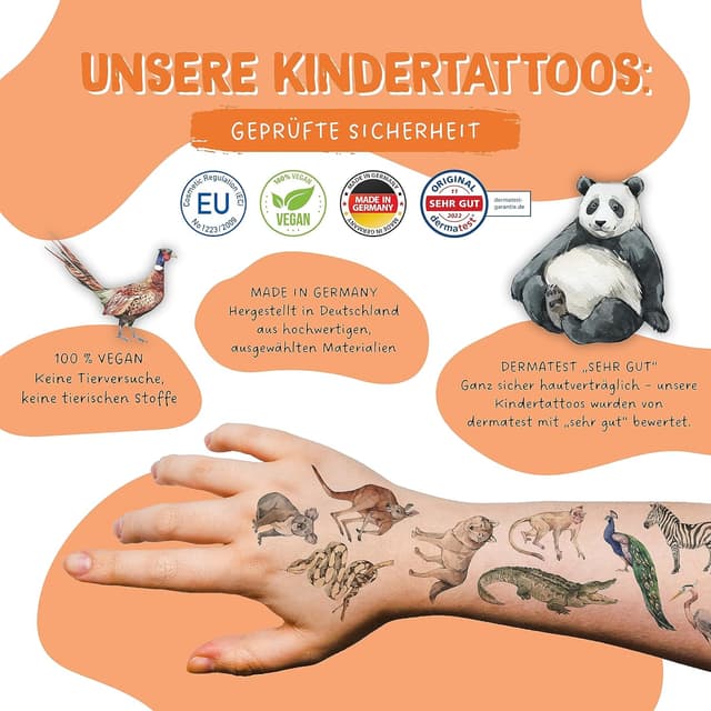 Thumbnail 2 de Papierdrachen 100 besonders hautfreundliche Kindertattoos