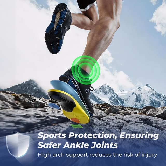 Detalle 2 de Psveb durable arch support orthotics for plantar fasciitis (medium arch), for men & women