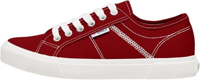 Detalle de ONLY Onlnicola Canvas Sneaker : baskets en toile pour femme à lacets