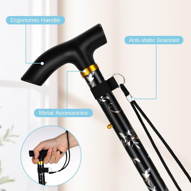 Detalle 2 de flintronic Canne de marche pliable 90 cm