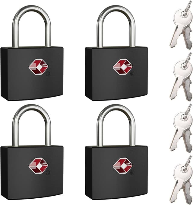 Thumbnail 6 de TSA Luggage Locks with Keys (4 Packs, 8 Keys) brass padlocks for suitcases and gym lockers