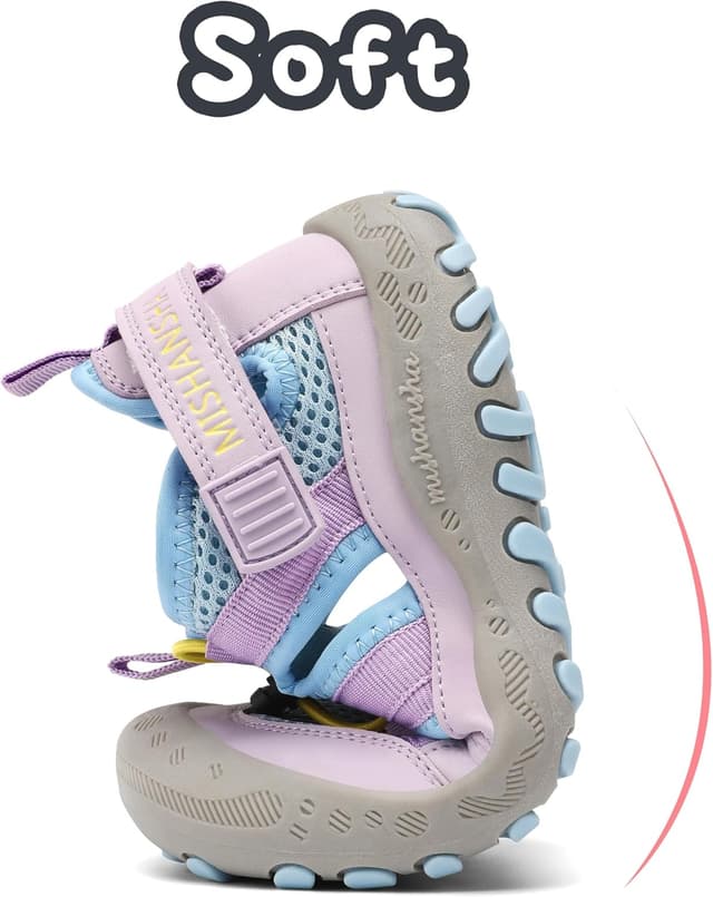 Detalle 2 de Mishansha geschlossene Sandalen für Mädchen – Sommer-Sportsandalen mit gepolstertem Fußbett
