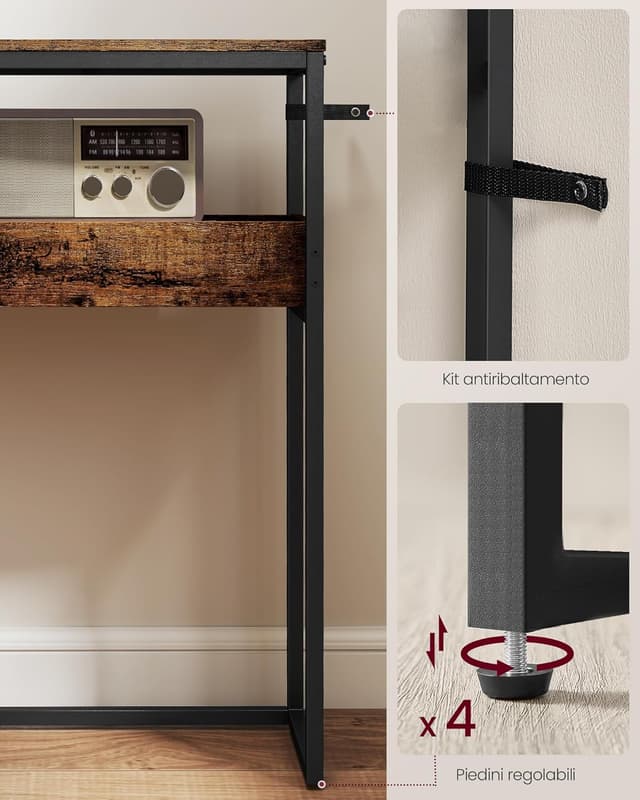 Thumbnail 5 de VASAGLE LNT091K01 tavolo console 24x100x80 cm