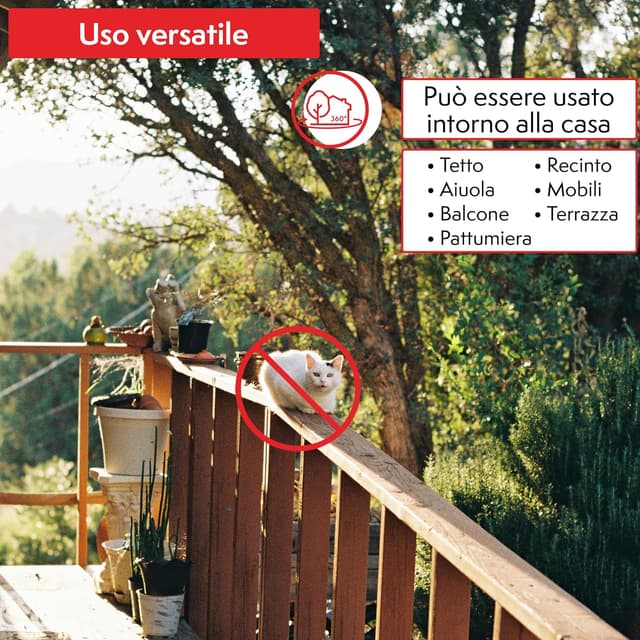 Thumbnail 6 de PATTLER® 6 pezzi (3 file) marrone: dissuasori contro gatti e piccioni su balconi, tetto e davanzali