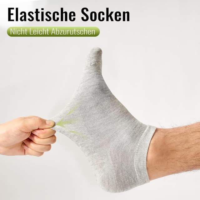 Detalle de SukModen lot de 12 paires de chaussettes sneaker en bambou (anti-odeur, respirantes) unisexe