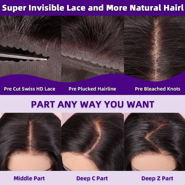 Thumbnail 5 de omswet Wear and Go Bob Wig 10" 200% density 🧑🏽🦱