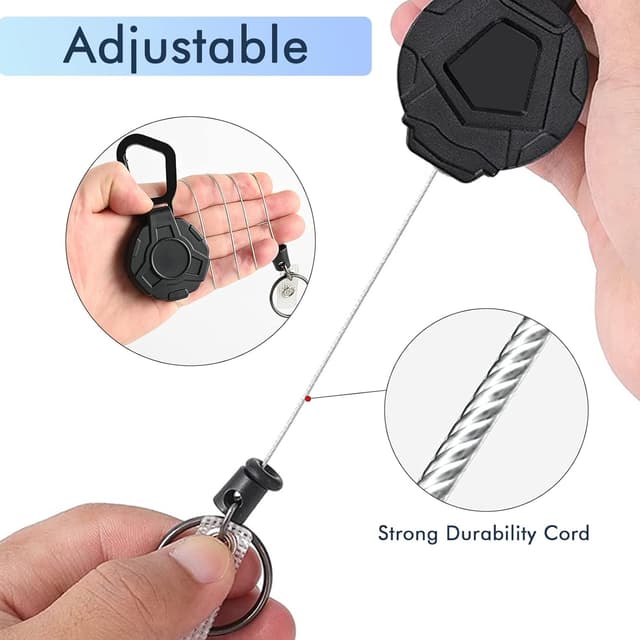 Detalle de DIHOOM Retractable Keyring 31.8" steel cord