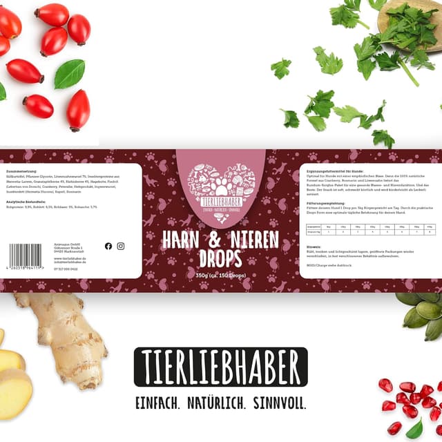 Thumbnail 6 de TIERLIEBHABER Harn & Nieren Drops 350 g