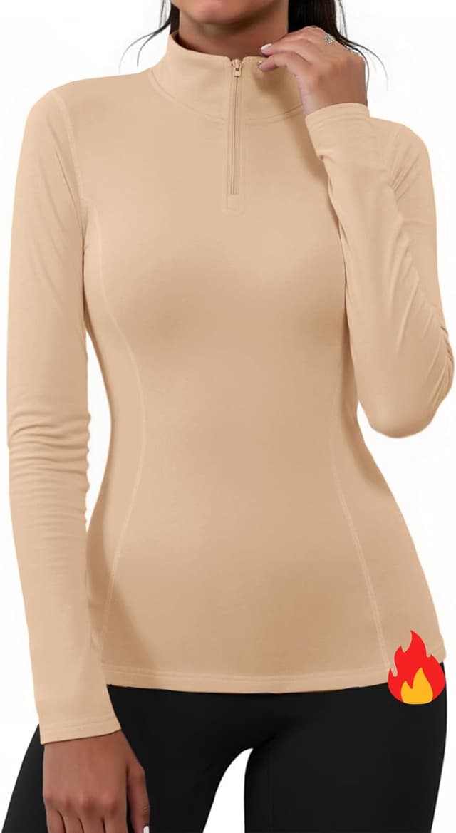Detalle de Gyabnw Haut Thermique Femme Col Roulé 90% Polyester