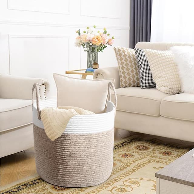 Detalle 2 de SYLANDO D40 Wäschekorb aus Baumwolle