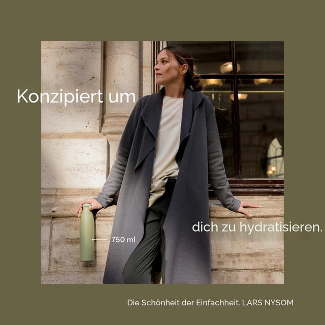 Thumbnail 2 de LARS NYSØM Edelstahl Trinkflasche 750 ml Berry Red