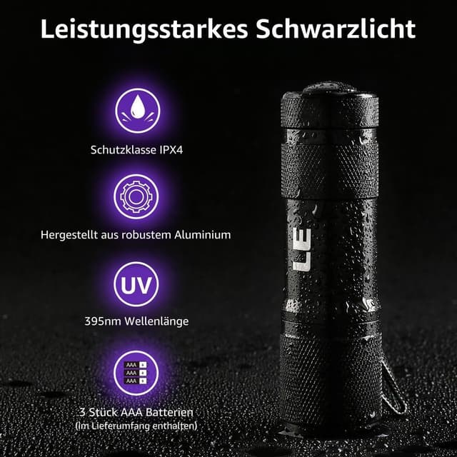 Thumbnail 5 de LE UV Taschenlampe 395 nm đŠ