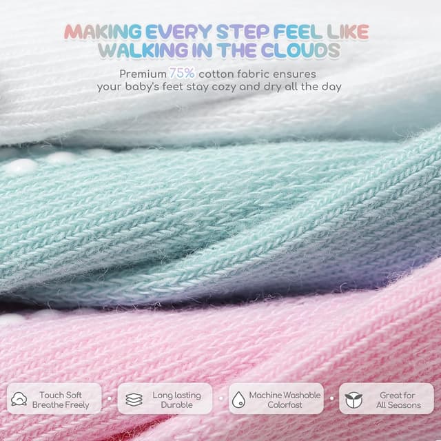 Detalle 1 de Aroveea Baby Socks Grip 12-Pack