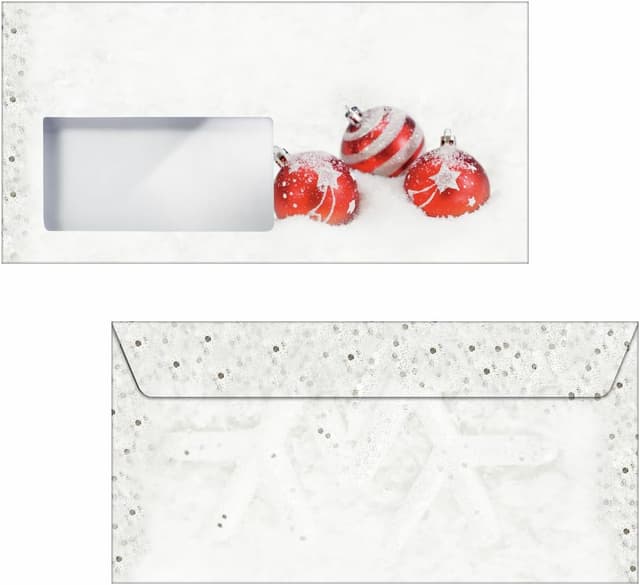 Detalle de SIGEL DU247 Weihnachts-Briefumschläge „Winter Flair“ (DIN lang, 50 Stück) – für auffällige Grüße