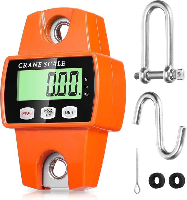 Detalle de Balance suspendue numérique Drcowu 300 kg à crochet électrique (orange)