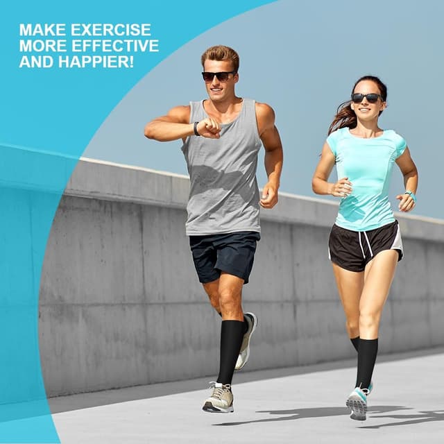 Detalle 2 de ACWOO Calze a compressione graduata 15-20 mmHg (2 paia) per sport, lavoro e viaggi