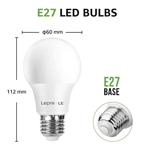 Detalle de Lepro Bombilla LED E27 8.5 W (806 lm) 2700 K, pack de 6