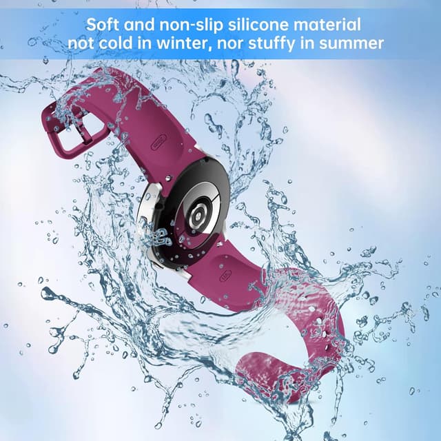 Detalle de 10PCS soft silicone watch strap set for Samsung Galaxy Watch (20mm) – Large (180–220mm) replacement bands