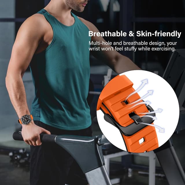 Detalle de Tasikar No Gap Bands soft silicone sport strap for Samsung Galaxy Watch Ultra 47mm (2024/2025)