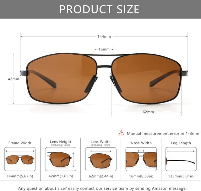 Thumbnail 4 de SUNGAIT Gafas sol retro rectangulares polarizadas