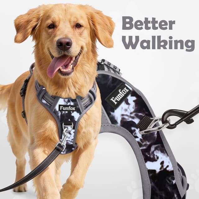 Detalle de Funfox Dog Harness Small (Misty Gray S) – No-pull puppy harness with vertical handle