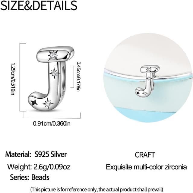 Detalle 2 de Pandach A-Z Charm Anhänger aus 925 Silber