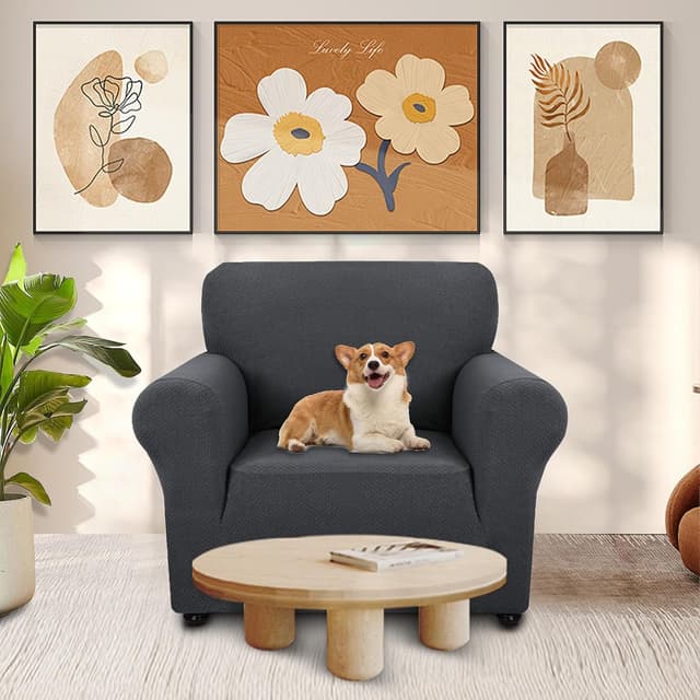 Detalle de Ystyle Copridivano 1 posto con braccioli elasticizzato antigraffio gatto, grigio