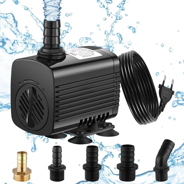 Detalle de Lnicez Aquarium Pumpe 30W mit bis zu 2.500 l/h, Tauchpumpe für Aquarium, Teich & Brunnen