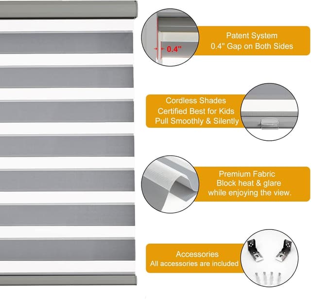 Detalle 2 de Persilux Zebra Blinds 34.5" Cordless