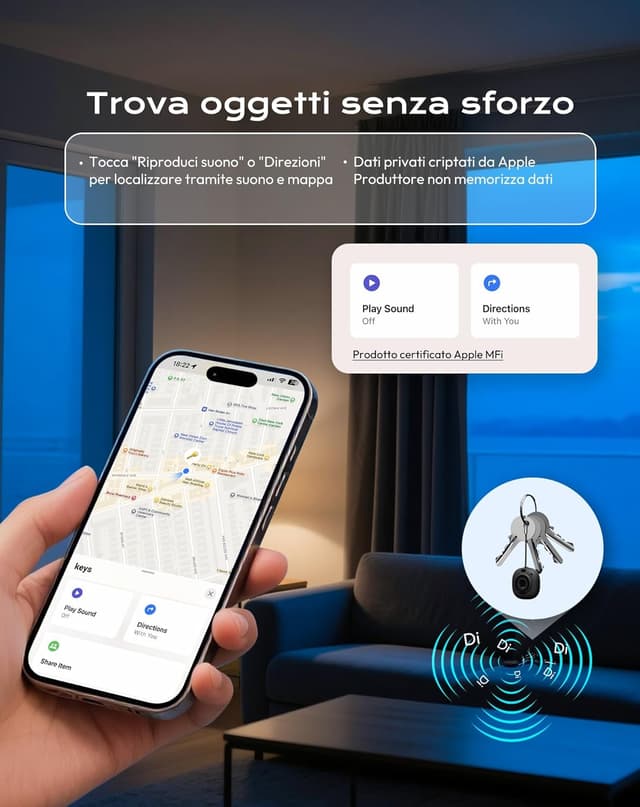Thumbnail 1 de Air Smart Tag Tracker 4 Pezzi Find My