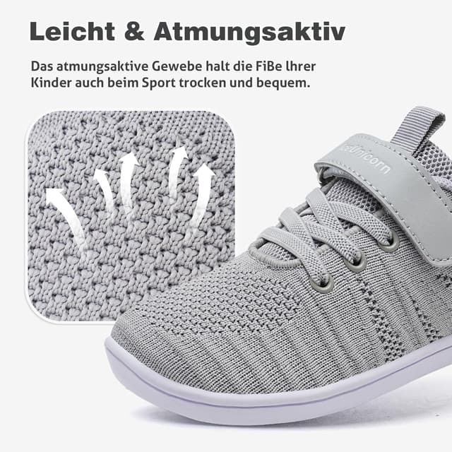 Detalle de IceUnicorn Kinder-Hausschuhe als Barfußschuhe – minimalistische Hallenschuhe mit Zero-Drop