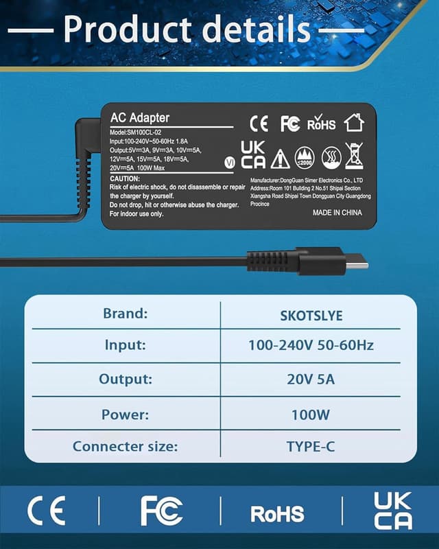 Thumbnail 1 de SKOTSLYE 100W USB-C Charger