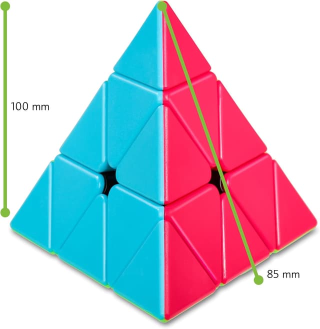 Detalle de CUBIDI Pyraminx Cubo Magico 3x3x3 Tipo Sydney – Pyramid Triangolo Magico speed cube antistress