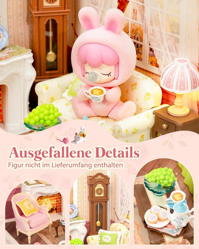 Detalle 2 de Rolife Holiday Tea Time DIY-Miniaturhaus