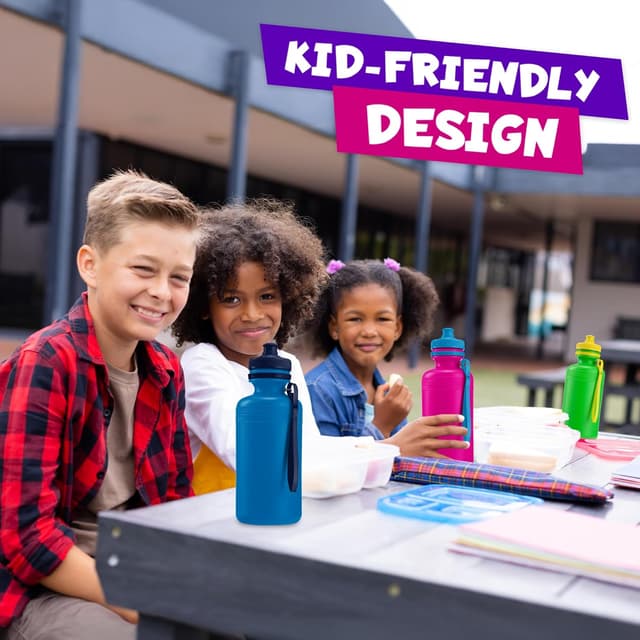 Detalle de Kids water bottles 12 pack 18 oz