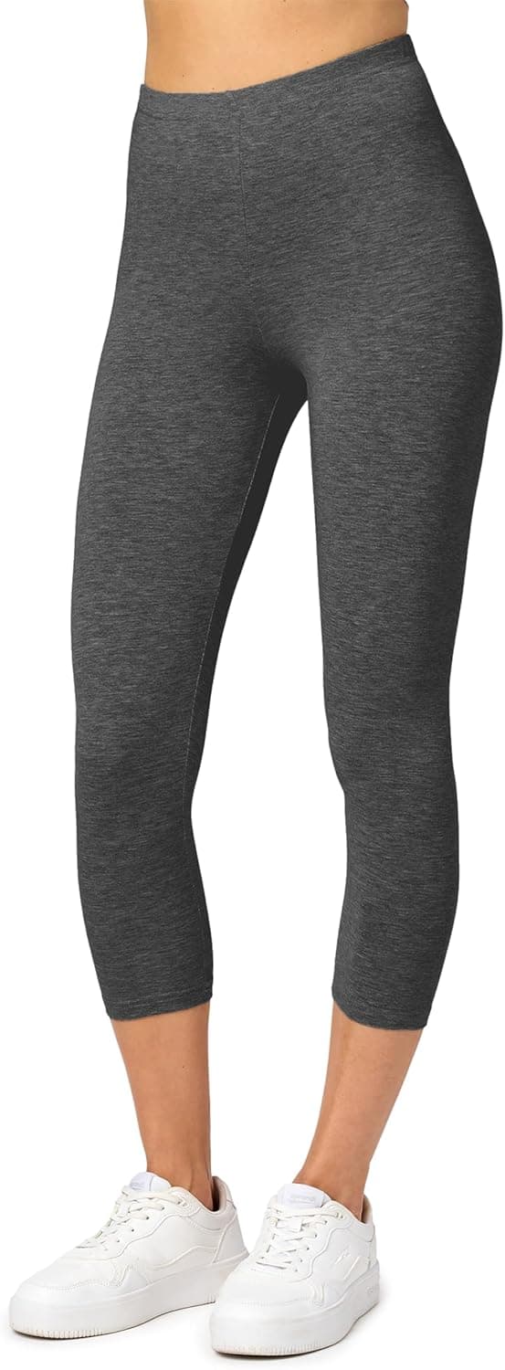 Detalle de Merry Style legging 3/4 femme en viscose – pantacourt confortable pour sport, yoga et maison