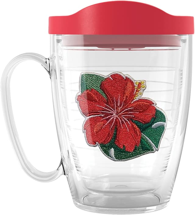 Detalle de Tervis Tropical Hibiscus 16oz Double-Walled Insulated Travel Tumbler Cup (Made in USA)