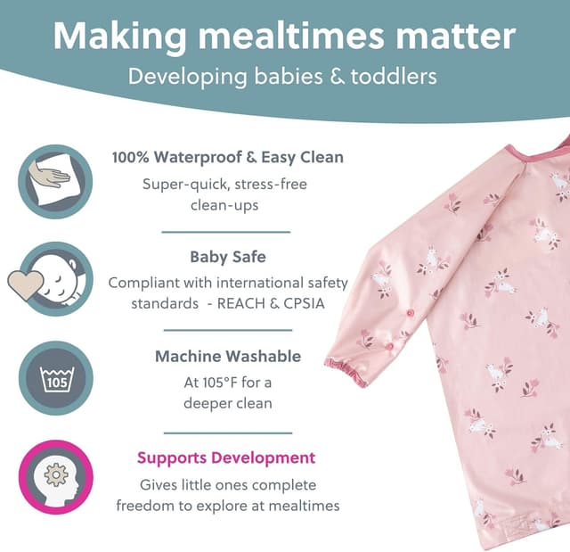 Thumbnail 3 de BIBaDO Long Sleeve Baby Bibs 6–36 months