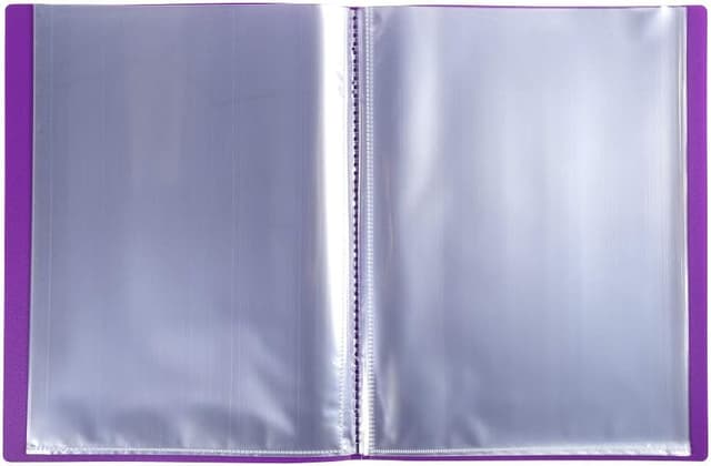 Detalle de Exacompta Réf. 88116E Protège-documents OPAK semi-rigide violet pour format A4 (100 pochettes, 200 vues)