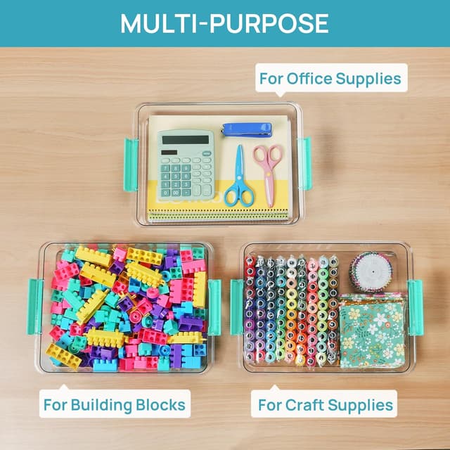 Thumbnail 6 de Vtopmart 6 Qt Plastic Storage Bins