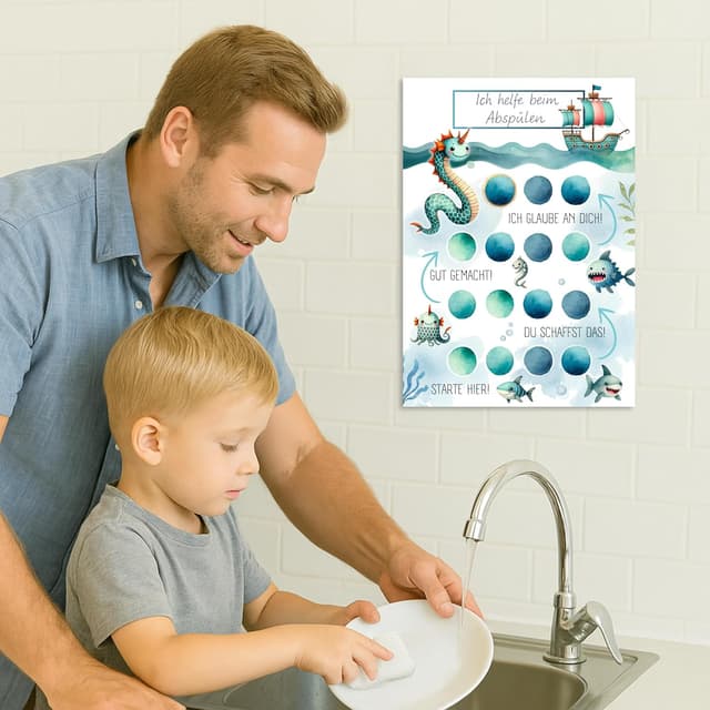 Detalle 1 de MINITALES Belohnungstafel Kinder mit 10 Blättern