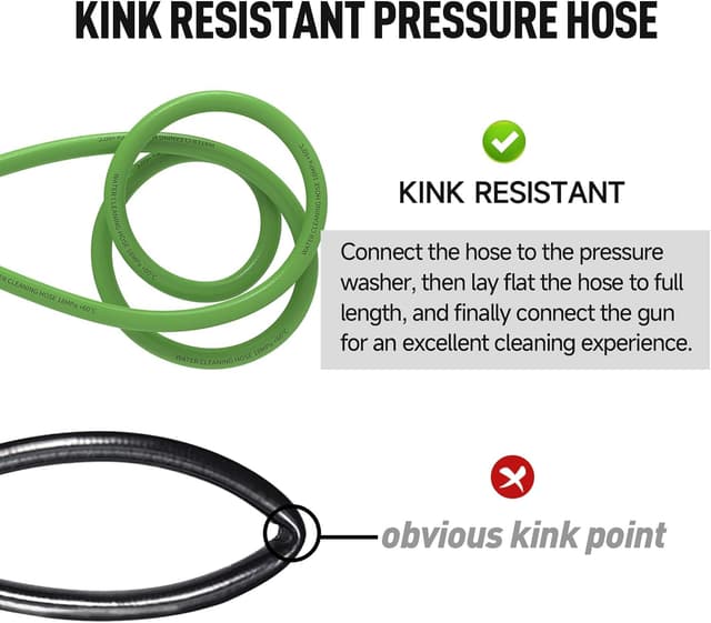 Detalle de OHAYORI 10m Pressure Washer Hose Replacement (Click Type Quick Connect) for Karcher K2–K7