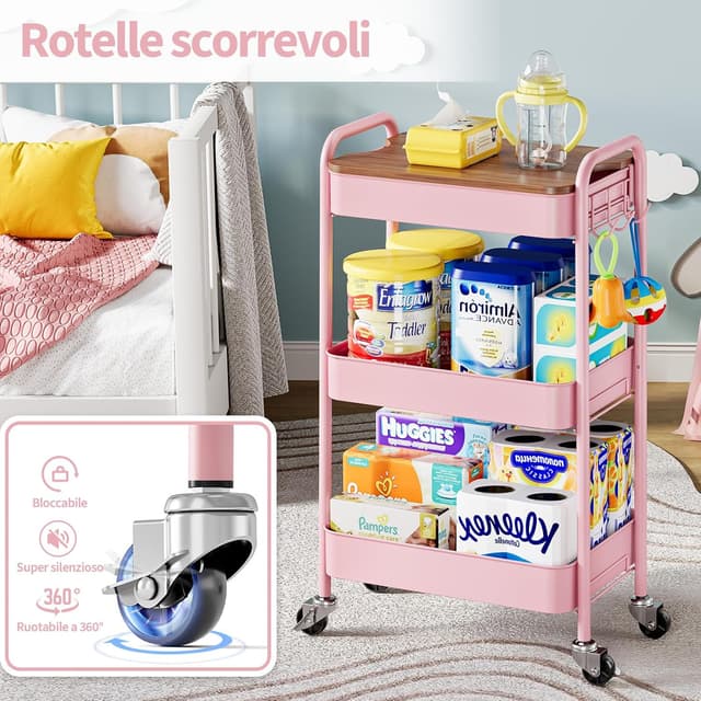 Thumbnail 5 de KINGRACK Carrello Portatutto 44x30,5x79 cm