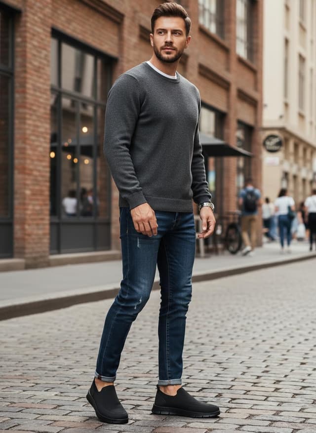 Detalle de ADQ Mens loafer flat slip on mesh shoes